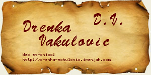 Drenka Vakulović vizit kartica